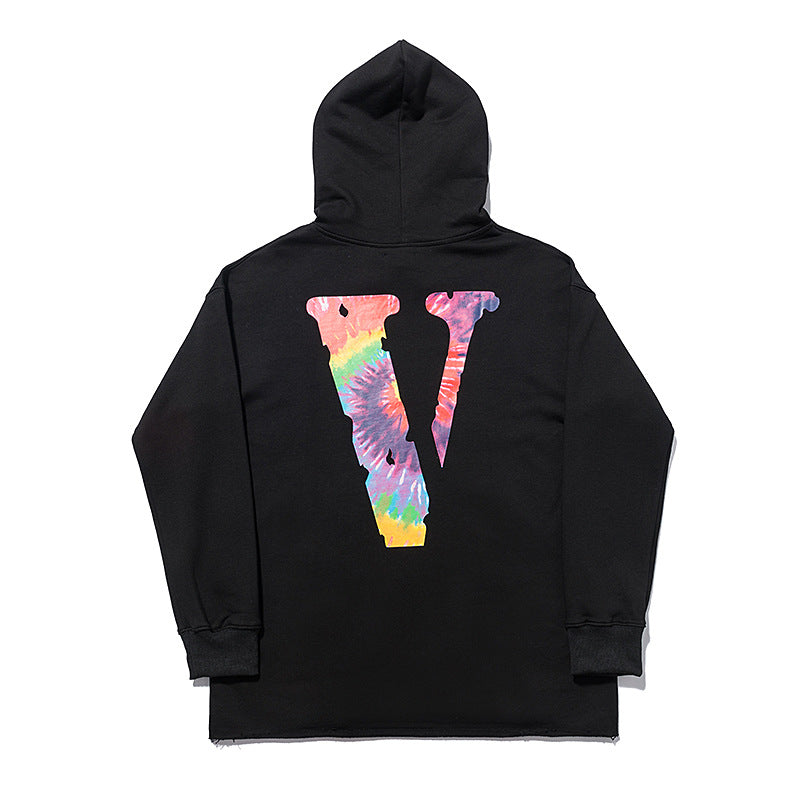 Vlone X Ray Hoodie 3d Reflective Letter Printing Casual Hooded Sweater Long Sleeve Men And Women