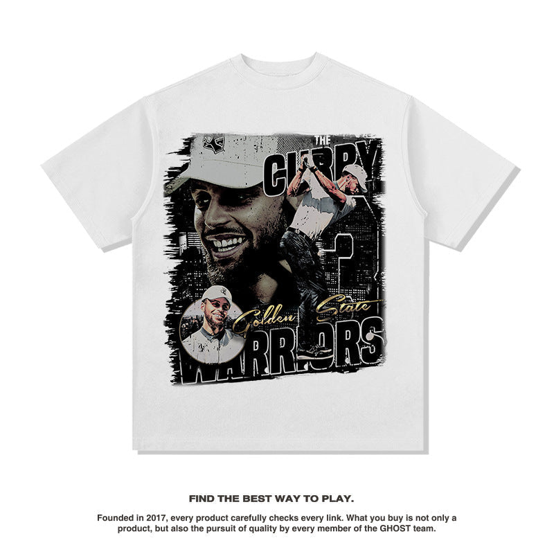 Nba T Shirt Curry Short-Sleeved T-shirt Loose Top Fashion Brand Summer