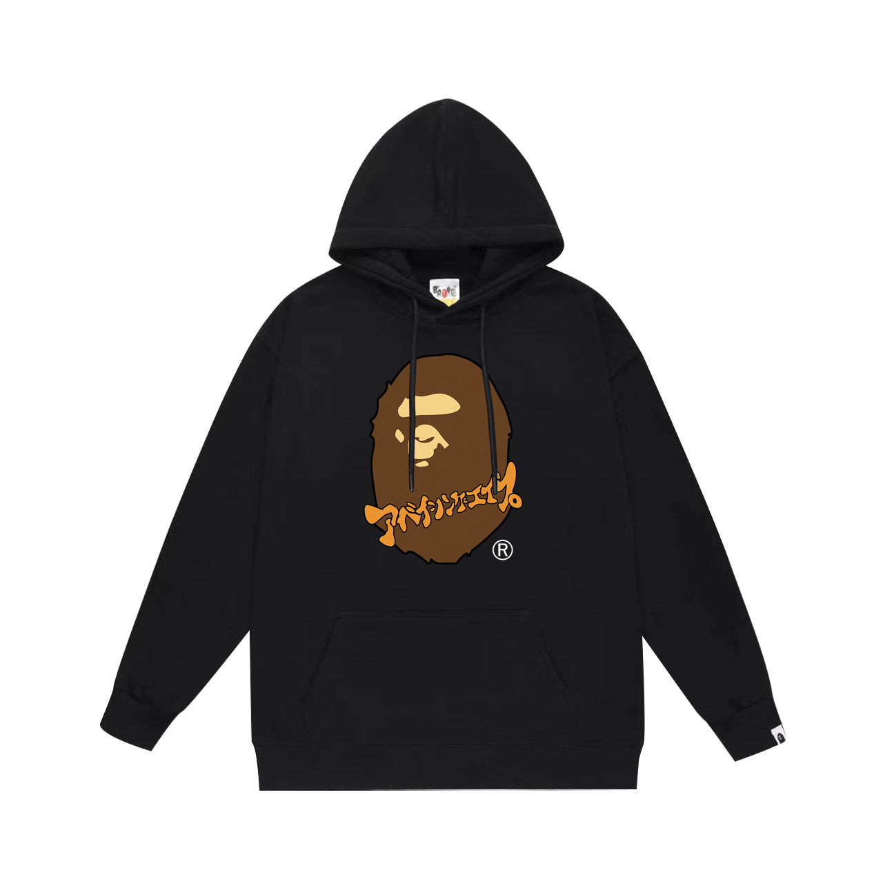 Bathing Ape Hoodie Autumn/Winter Letter Print Loose Hoodie Pullover Ape Sweater