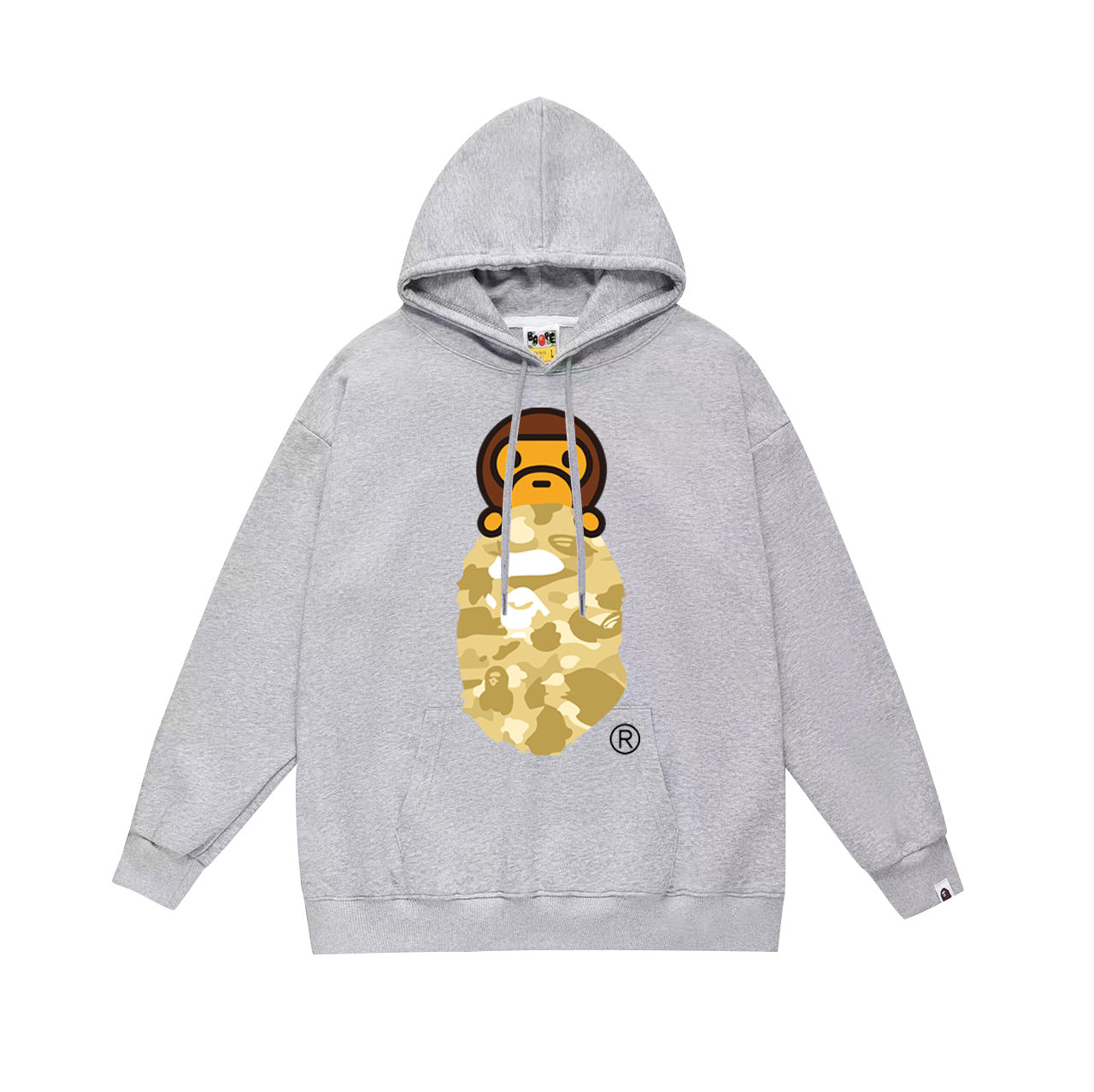 Bathing Ape Hoodie Autumn/Winter Letter Print Loose Hoodie Pullover Ape Sweater
