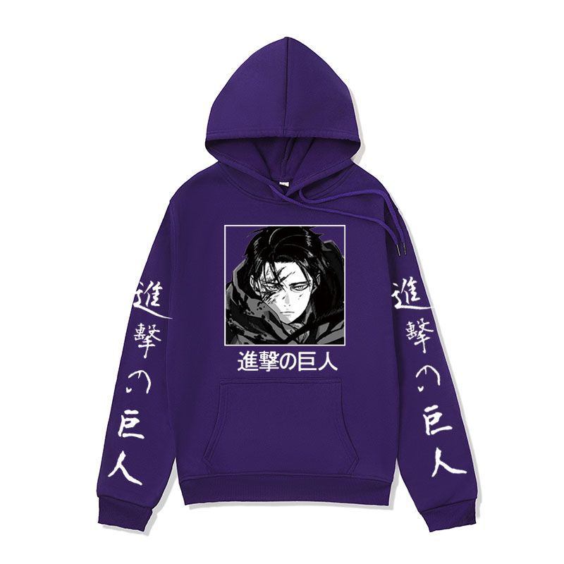Anime Hoddies Anime Brushed Hoody Autumn and Winter Attack on Titan Series Hoodie Street Jacket Men