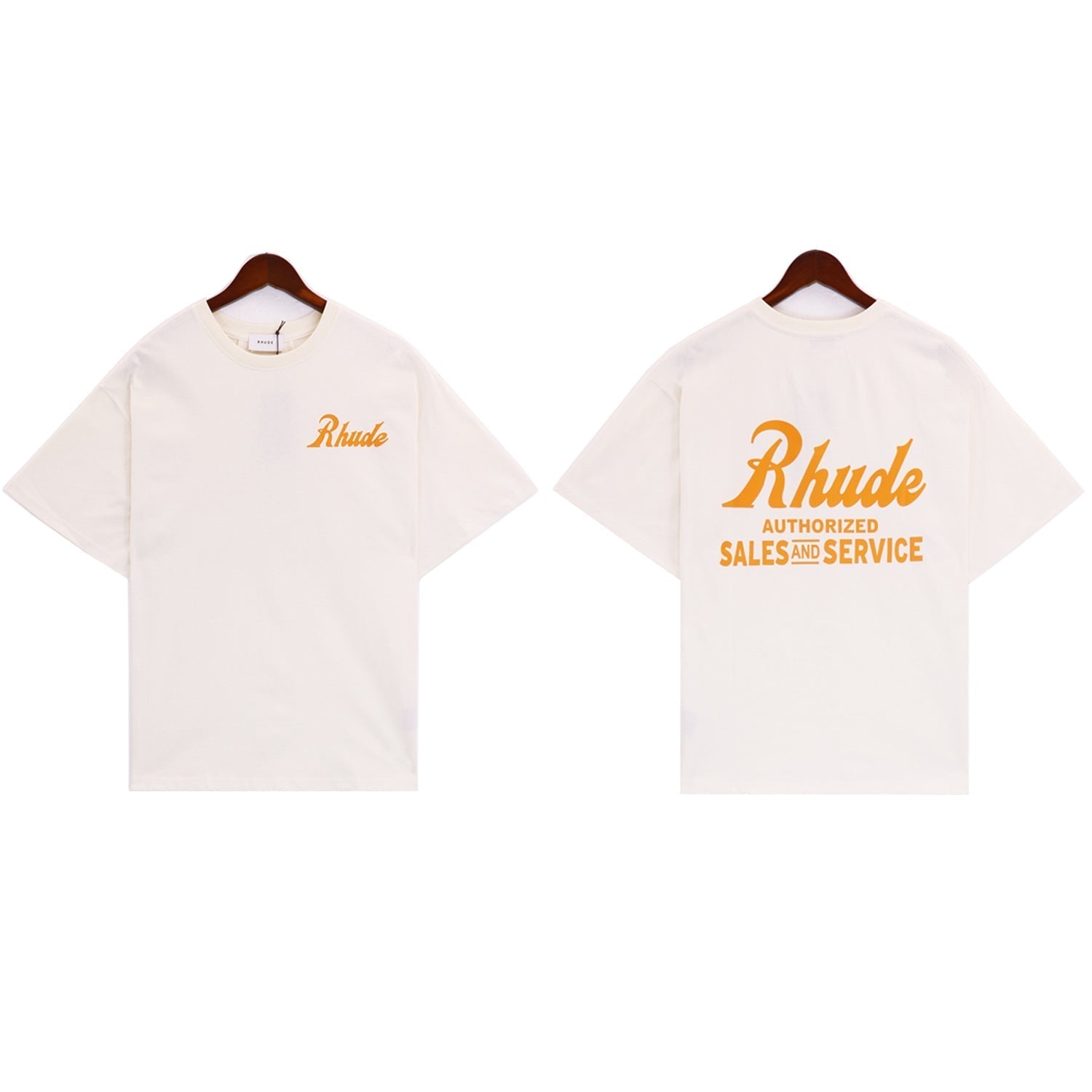 Rhude T Shirt Label Wings Alphabet Earth Print Short Sleeve T-Shirt