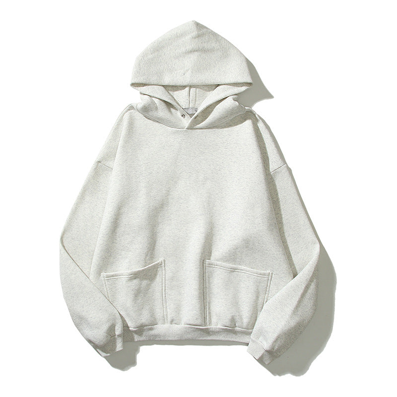 Kanye West Sunday Service Hoodie Autumn And Winter Solid Color Hooded Fleece Lined Sweater Loose