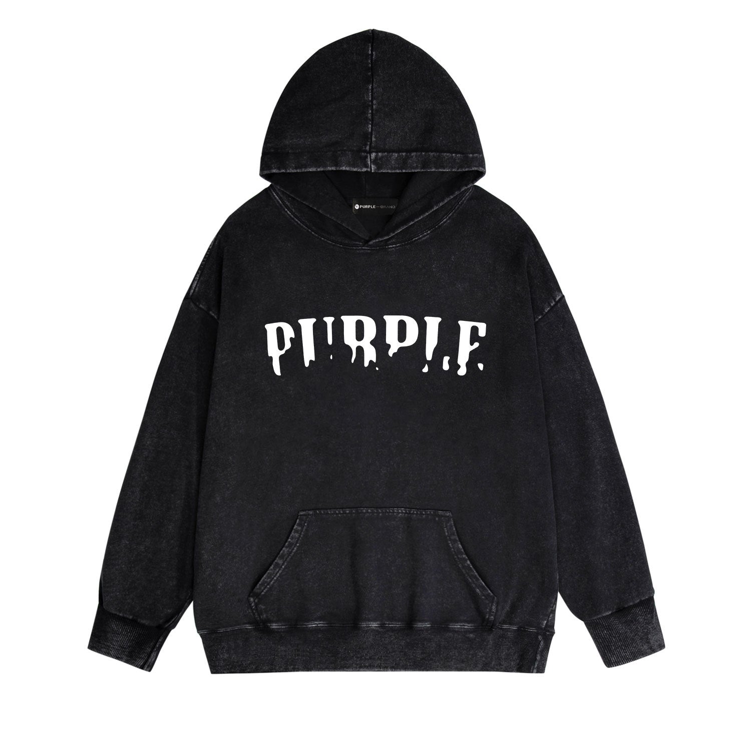 Purple Brand Distressed Hoodie Fashion Old Loose Hooded Sweater