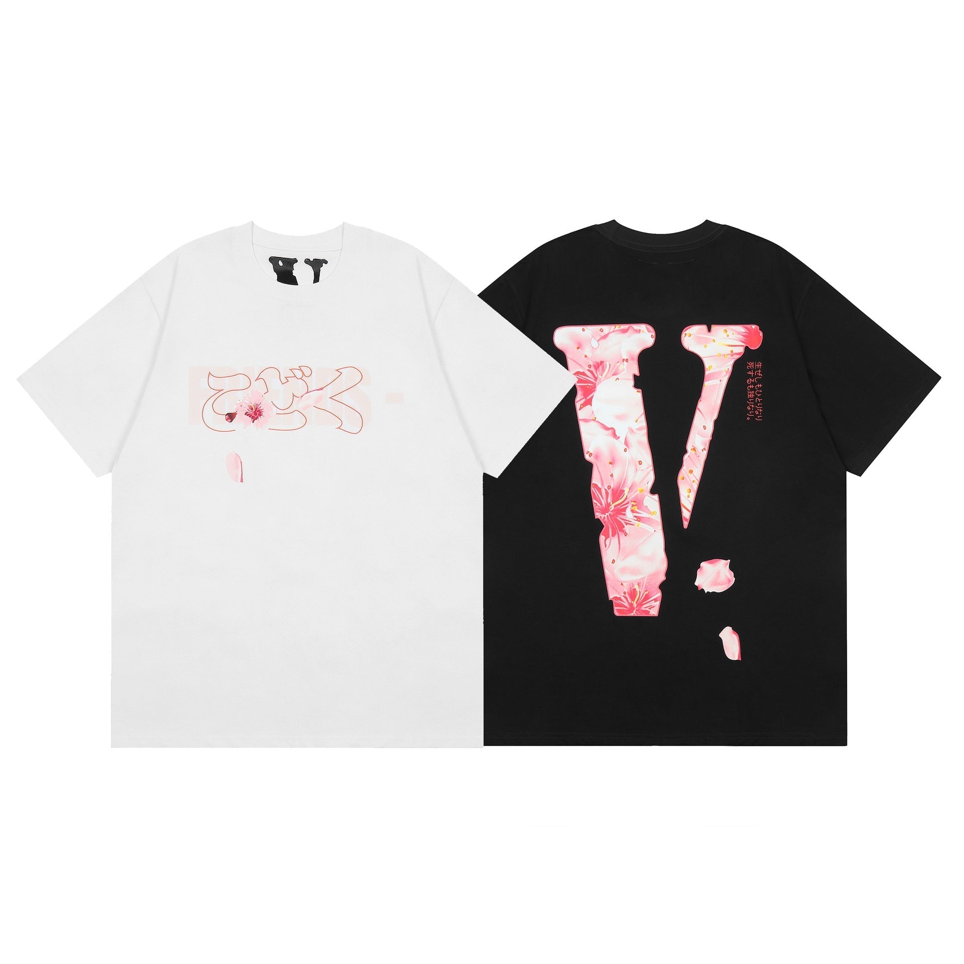 Vlone T Shirt Spring Summer Flower Crew Neck