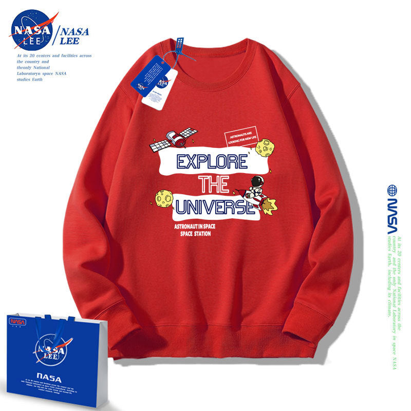 Nasa Children Hoodie Nasa Joint Astronaut Boy'S Hoody Autumn And Winter Thickened
