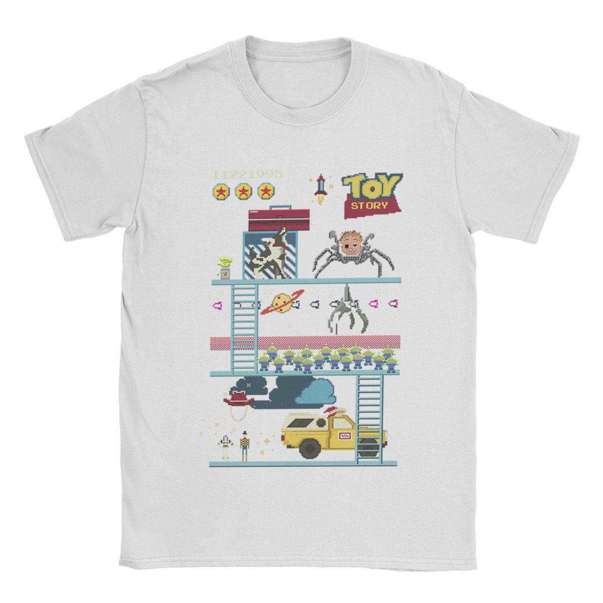 Toy Story T Shirts Men Cotton Casual T-Shirt Round Neck