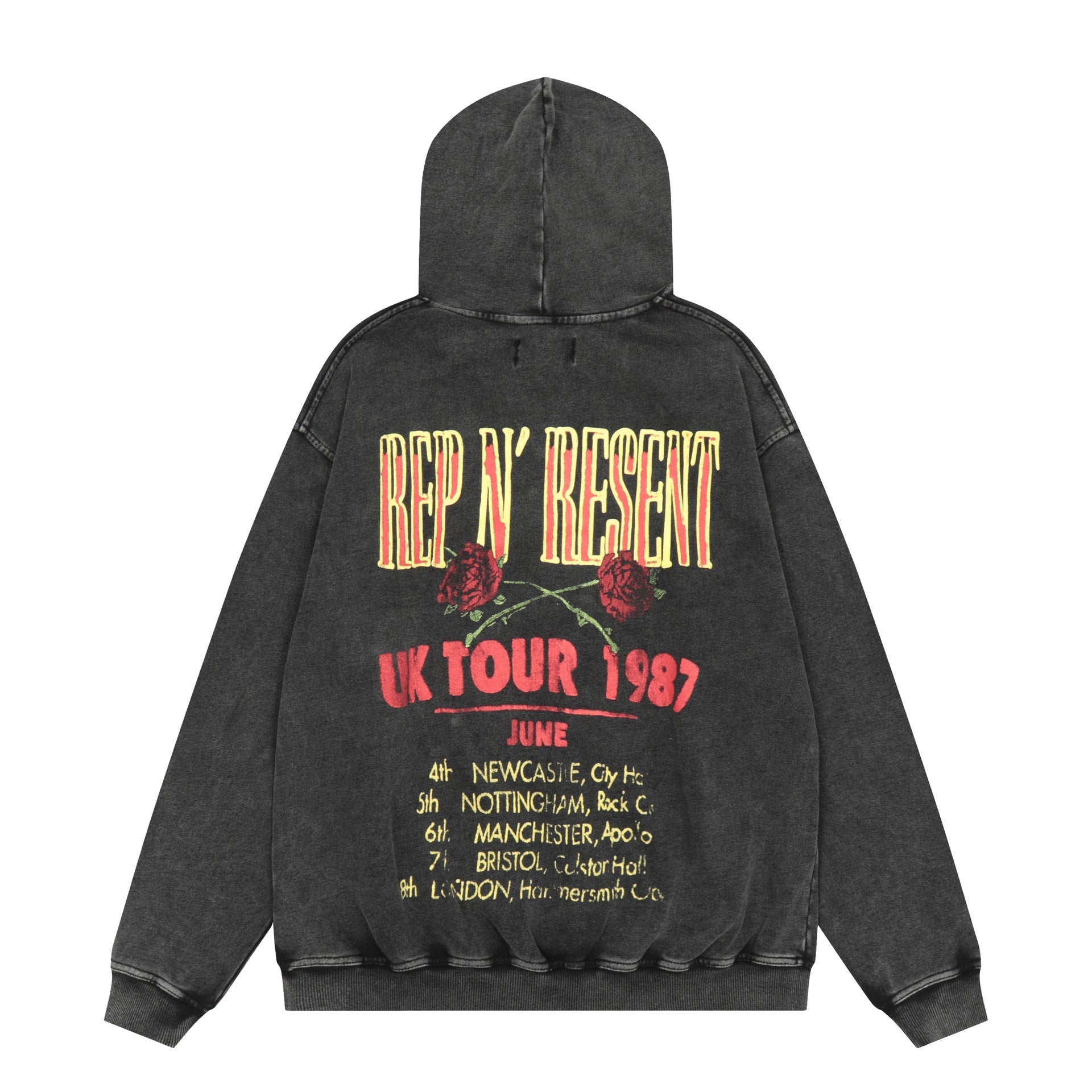 Kanye West Sunday Service Hoodie Rose Skull Distressed Hooded Sweater