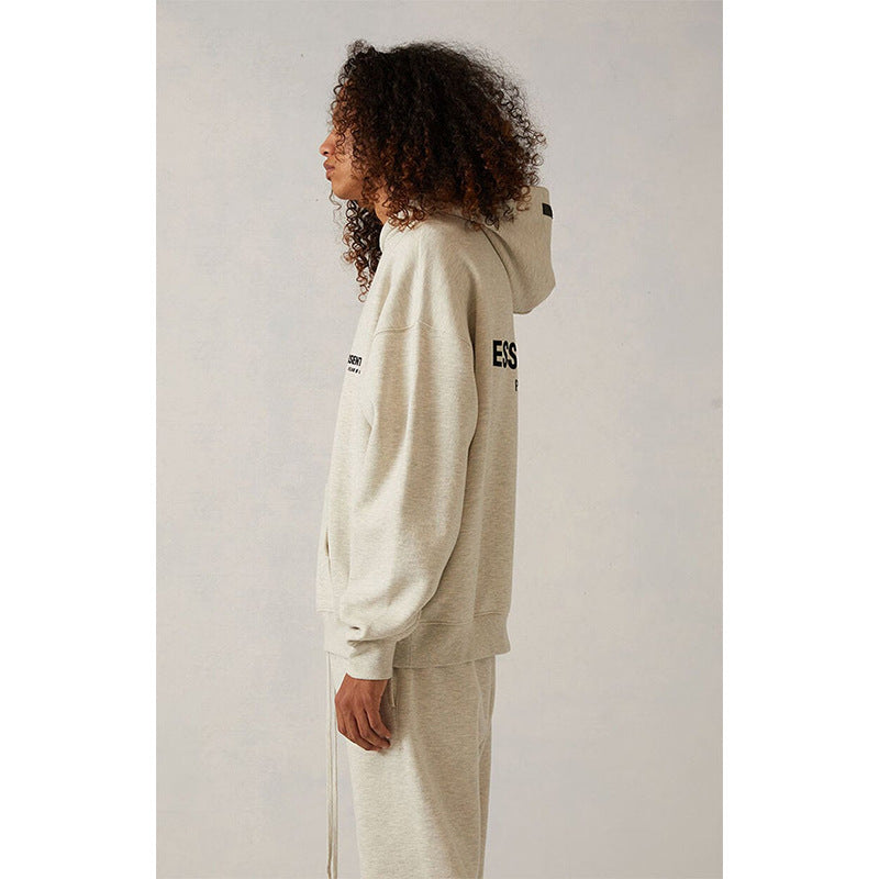 Fog Essentials Hoodie & Pant 2 Piece Set Sweater Black Letters Flocking