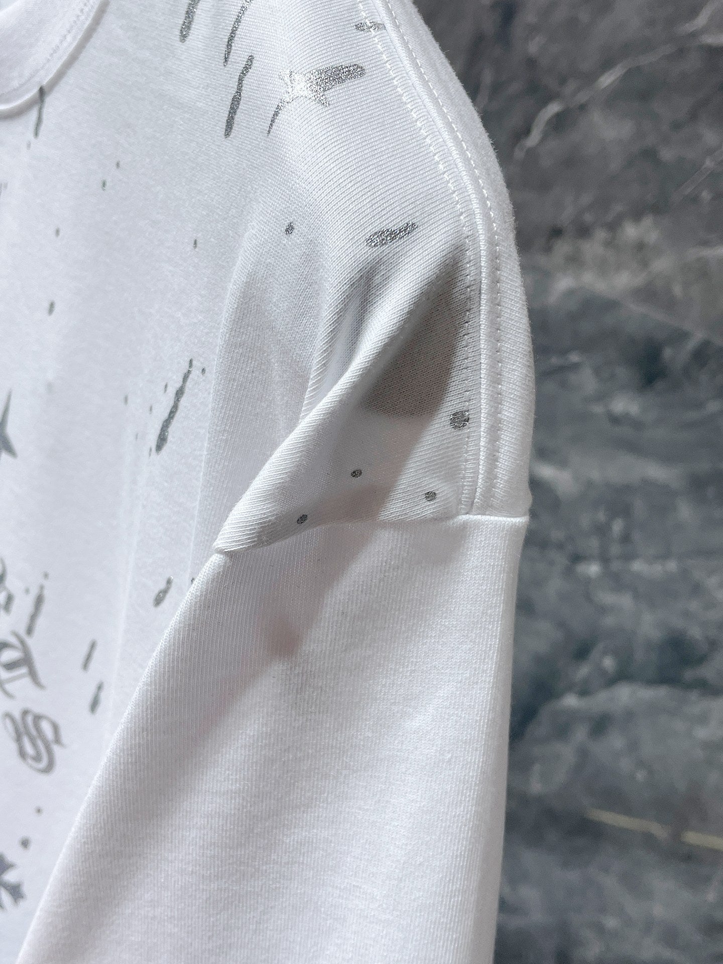 Chh Chrome Hearts T Shirts Sanskrit Star Splashing Ink Casual Sports Men's and Women's Short Sleeve T-Shirts