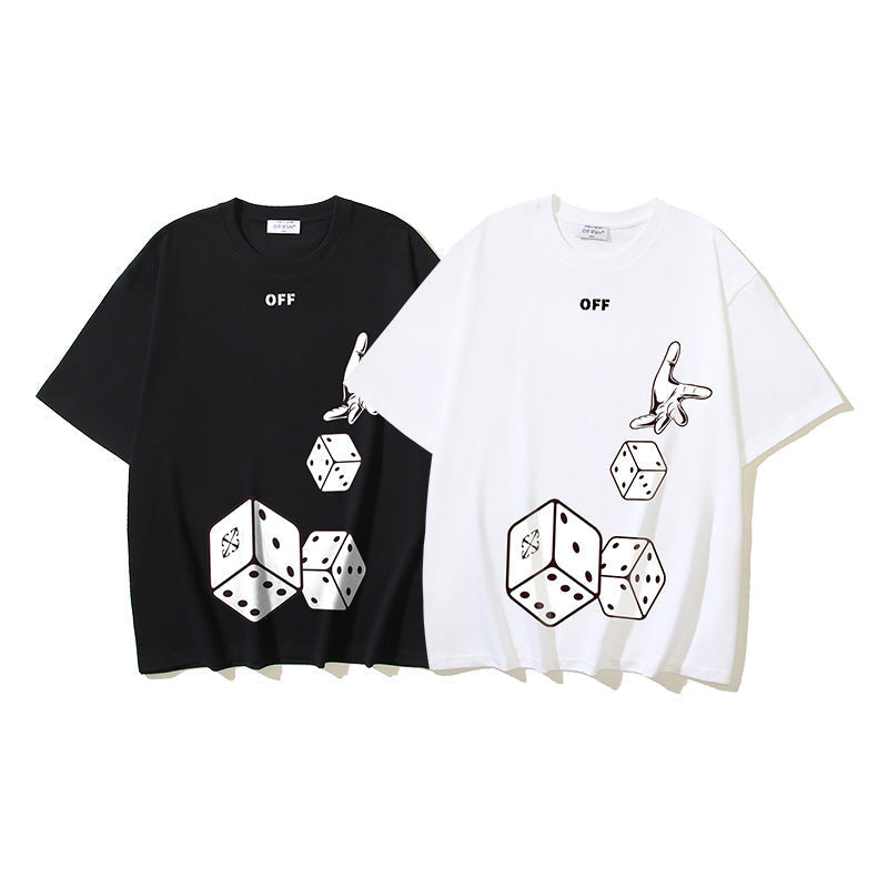 Off White T Shirts OW Scattering Arrow Pattern Crew Neck Pullover Short Sleeves