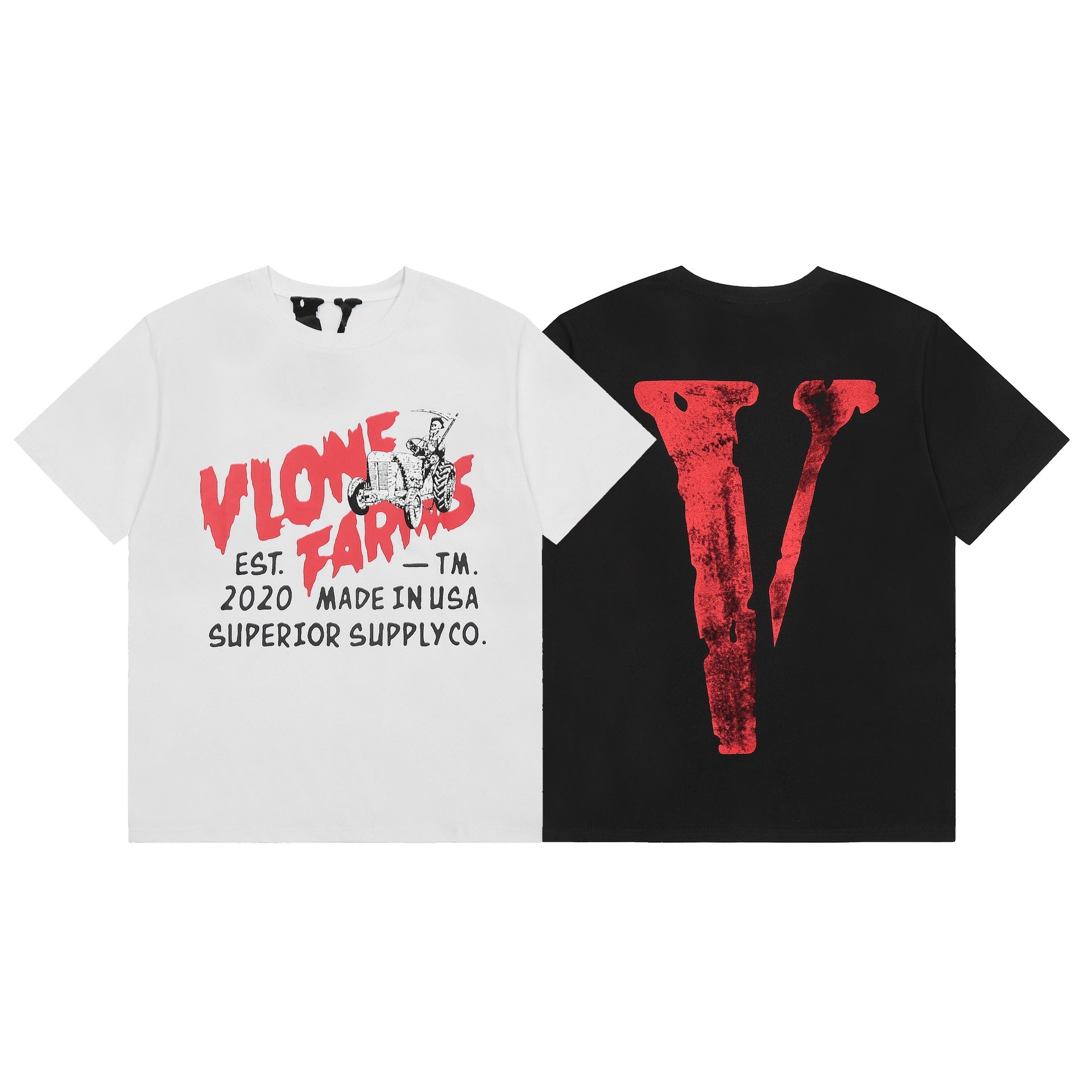 Vlone T Shirt Spring/Summer Letter Print