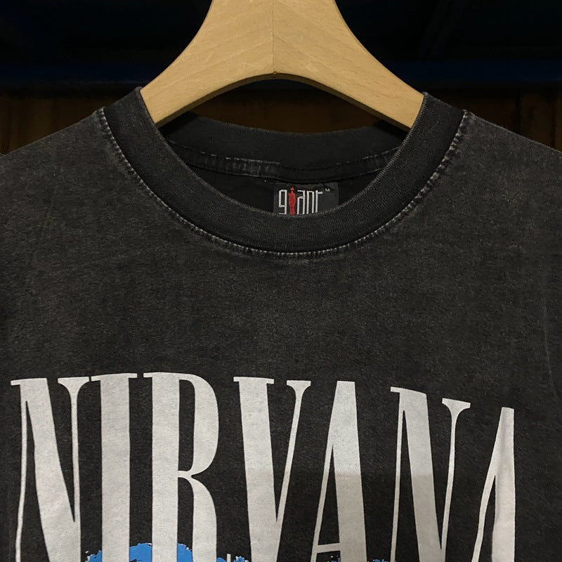 Nirvana T Shirt Nirvana Band Distressed Casual Loose Insvtg Tee