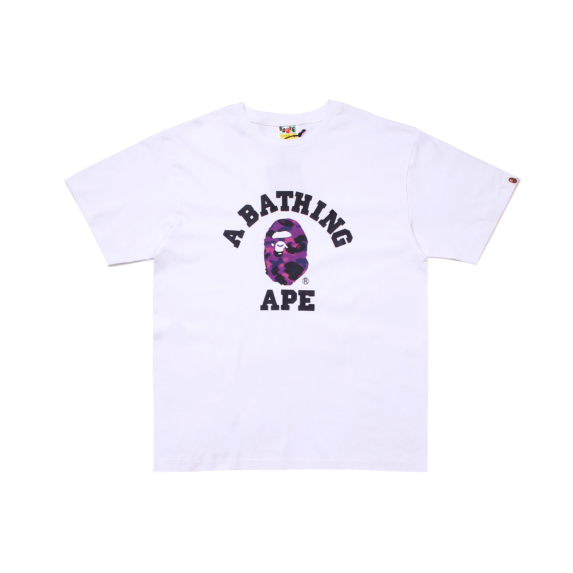 Bape Bearbrick T Shirt Casual Letter Printed Round Neck Short Sleeve