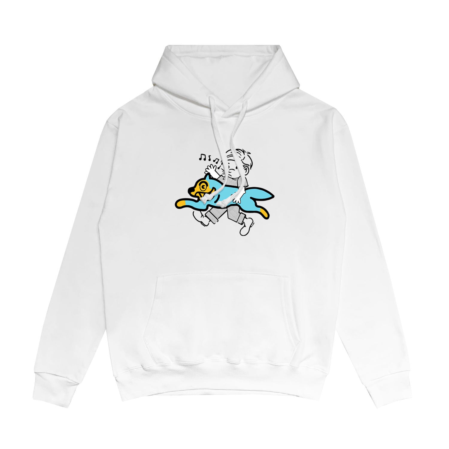 Ice Cream Running Dog Hoodie Hip-Hop Hipster Terry Fabric Hoodie