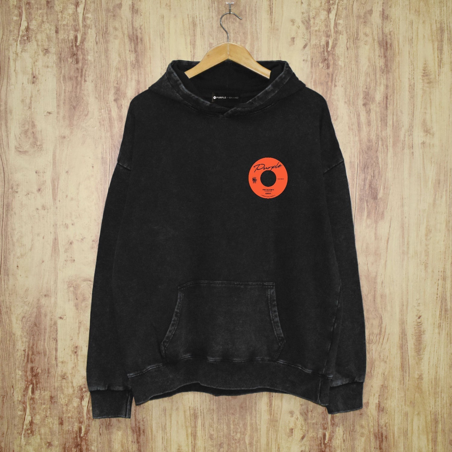 Purple Brand Distressed Hoodie Fashion Old Loose Hooded Sweater