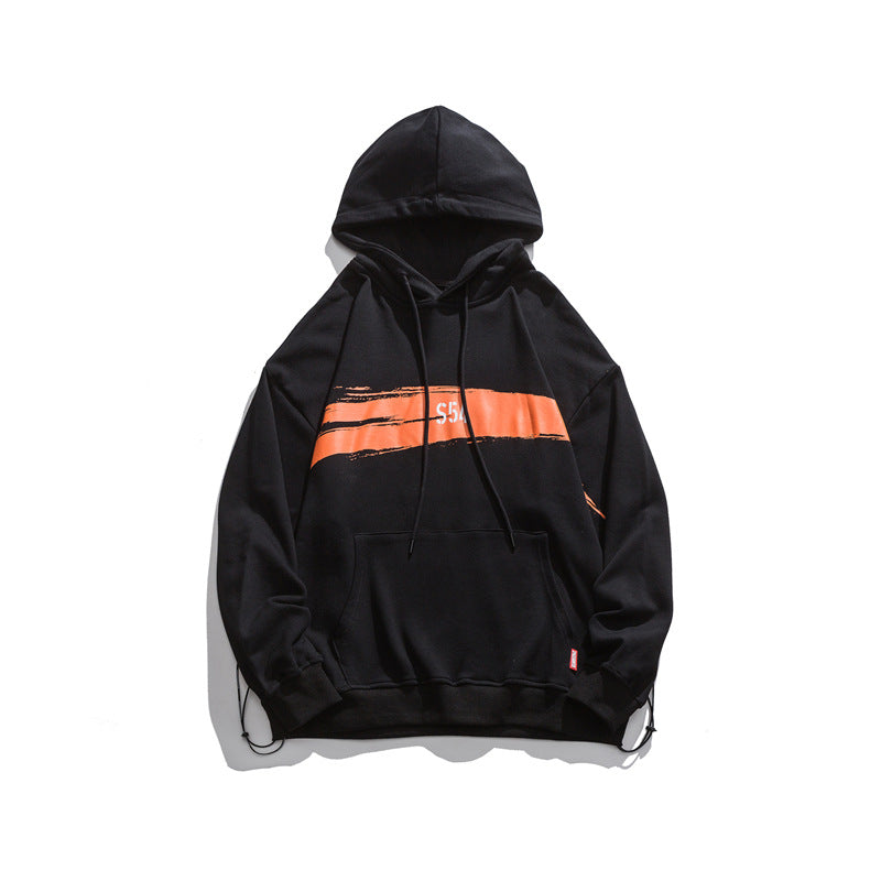 Mens Graphic Hoodies Men's Loose Casual Print Long Sleeve