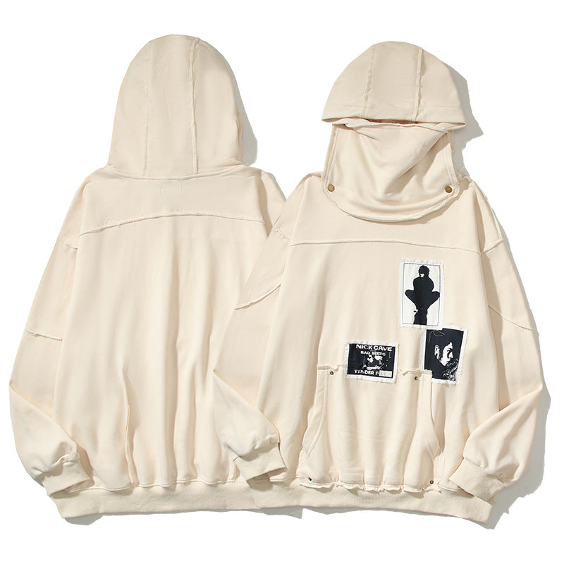 Kanye West Sunday Service Hoodie Autumn And Winter Patch Vintage Masked Hoodie