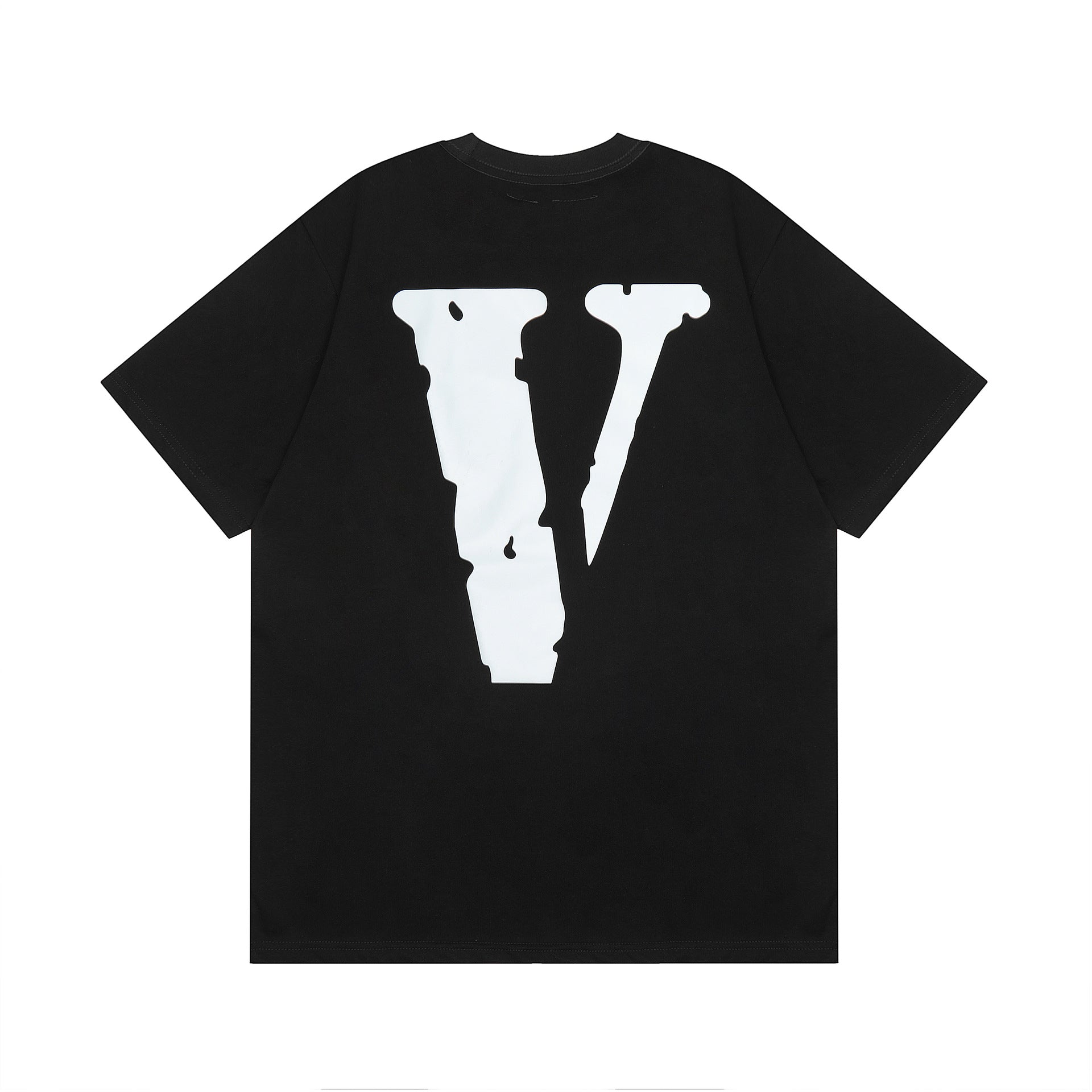 Vlone T Shirt Spring Summer Reflective Letter Crew Neck