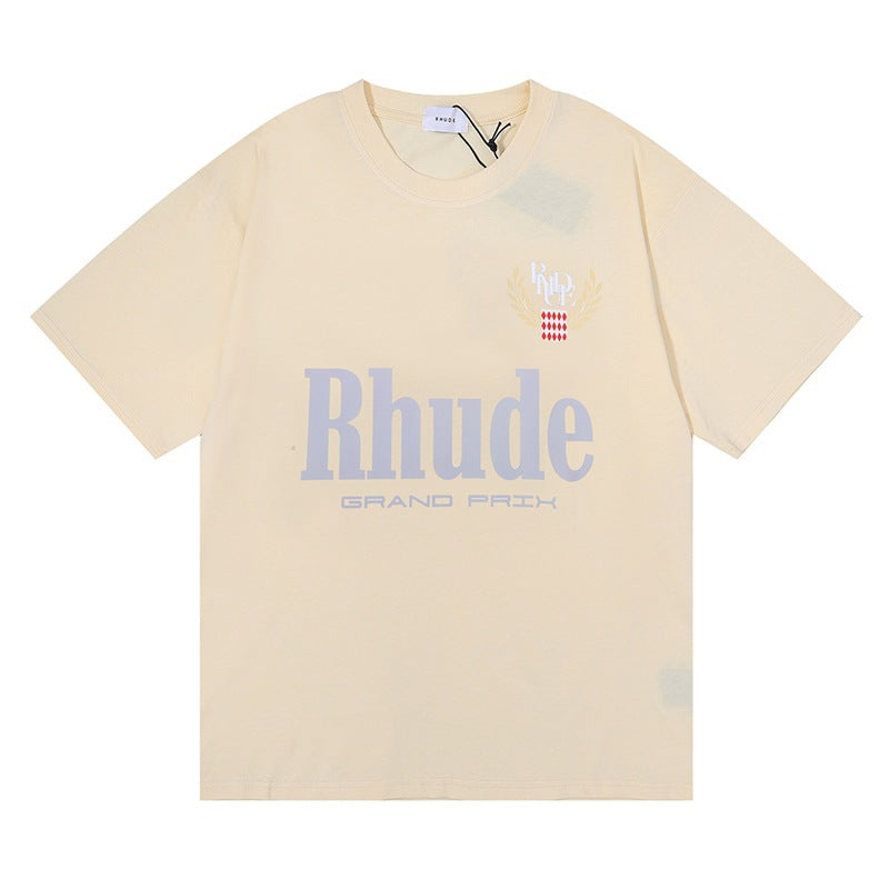 Rhude T Shirt Letter Print Short Sleeve T-Shirt