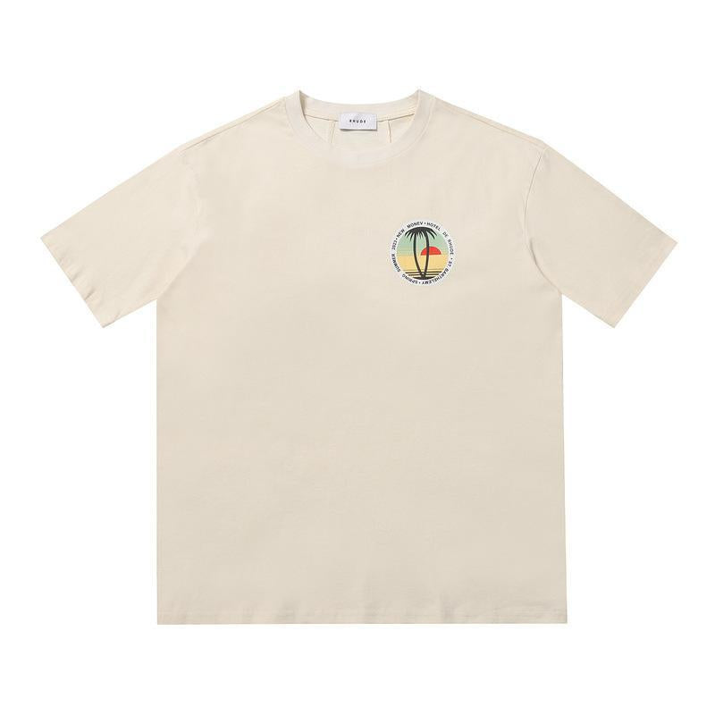 Rhude T Shirt Geometric Print Short Sleeve T-Shirt
