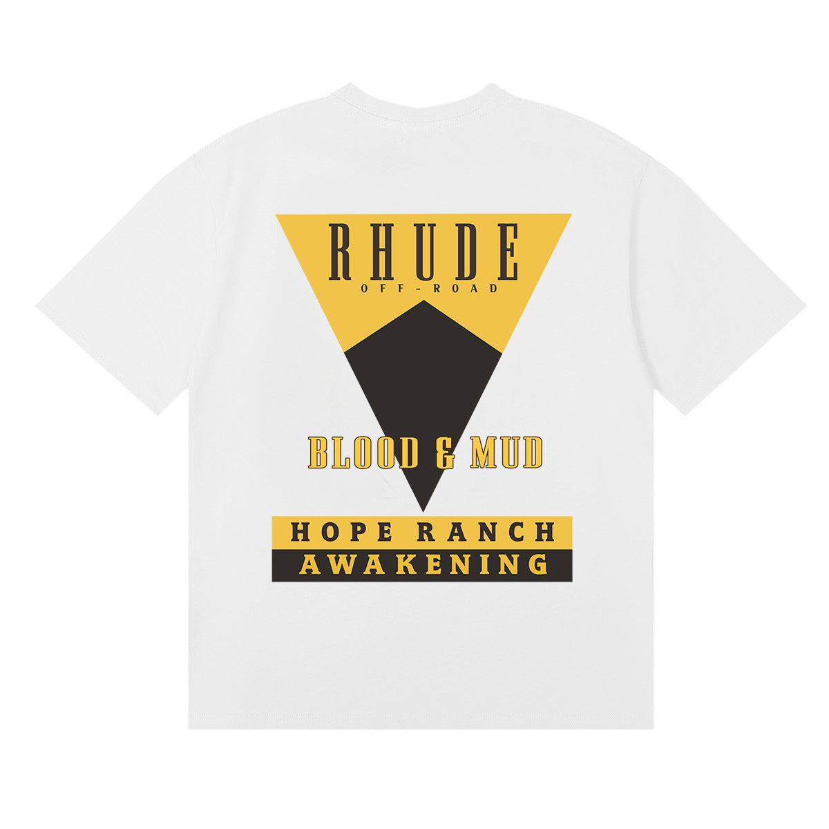 Rhude T Shirt Micro Label Letter Skull Print Short Sleeve T-Shirt