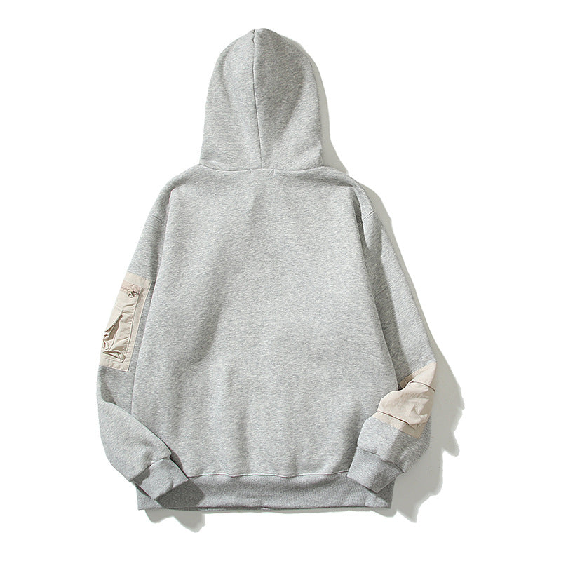 Kanye West Sunday Service Hoodie Autumn And Winter Embroidery Logo Stitching Velvet Padded Hooded Sweatshirt