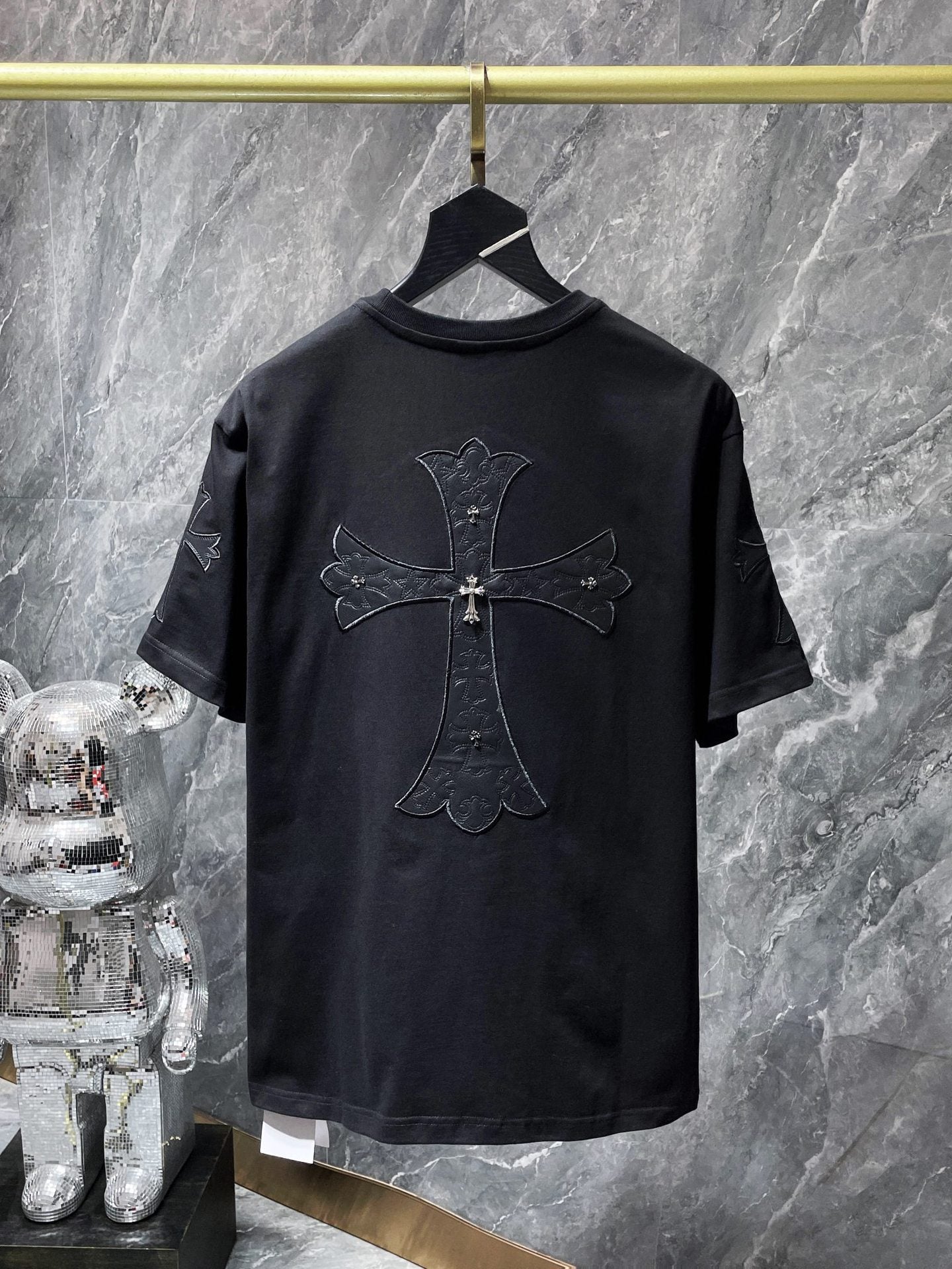 CHH Chrome Hearts T Shirts Machine Embroidery Cross Short Sleeve T-shirt