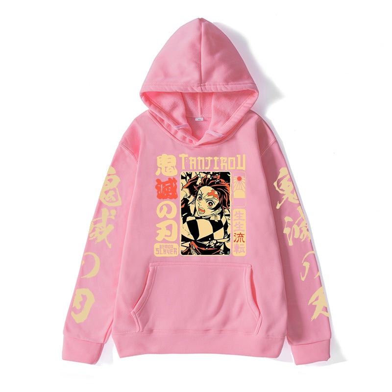 Anime Hoddies Anime Kimetsu No Yaiba Sweatshirt Autumn and Winter Fleece Hoodie