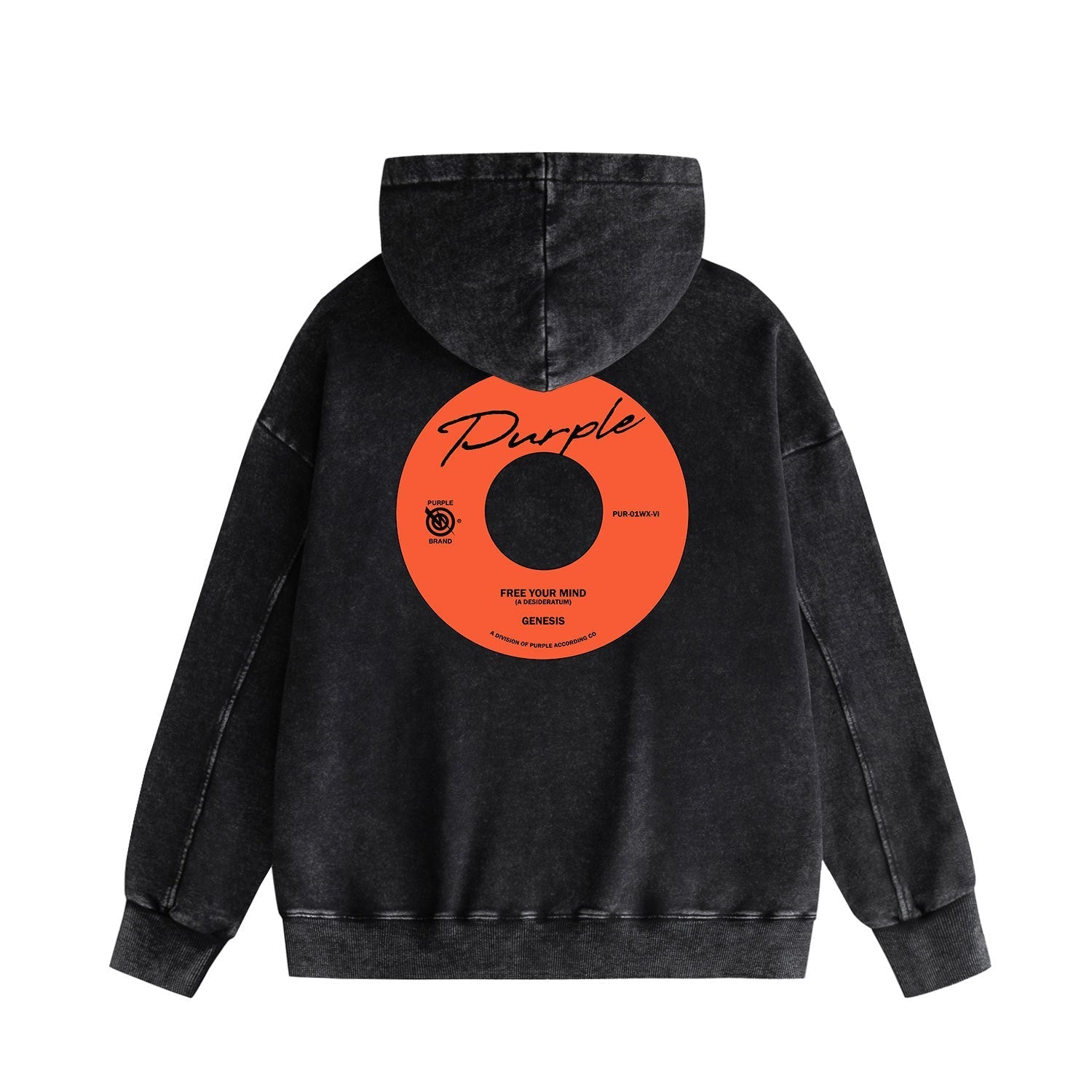 Purple Brand Distressed Hoodie Fashion Old Loose Hooded Sweater