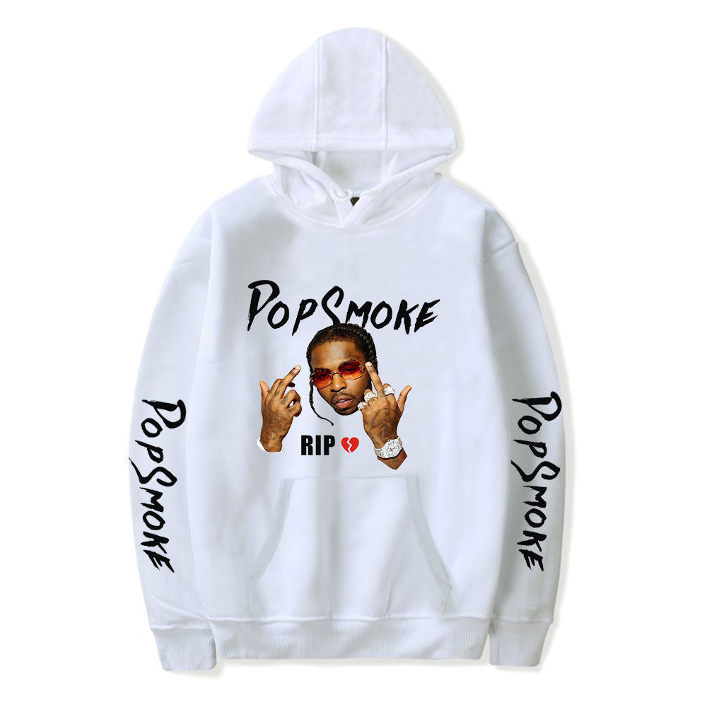 Pop Smoke Hoodies Rapper Print Loose with Hat