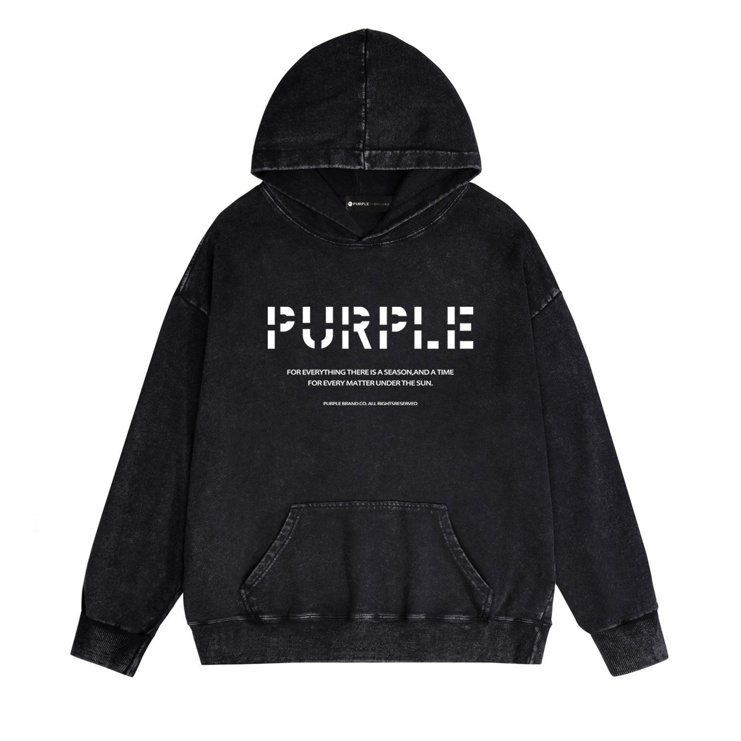 Purple Brand Distressed Hoodie Fashion Old Loose Hooded Sweater