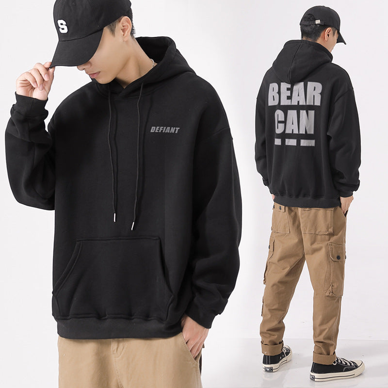 MEN'S Hoodie Velvet Padded Loose Leisure