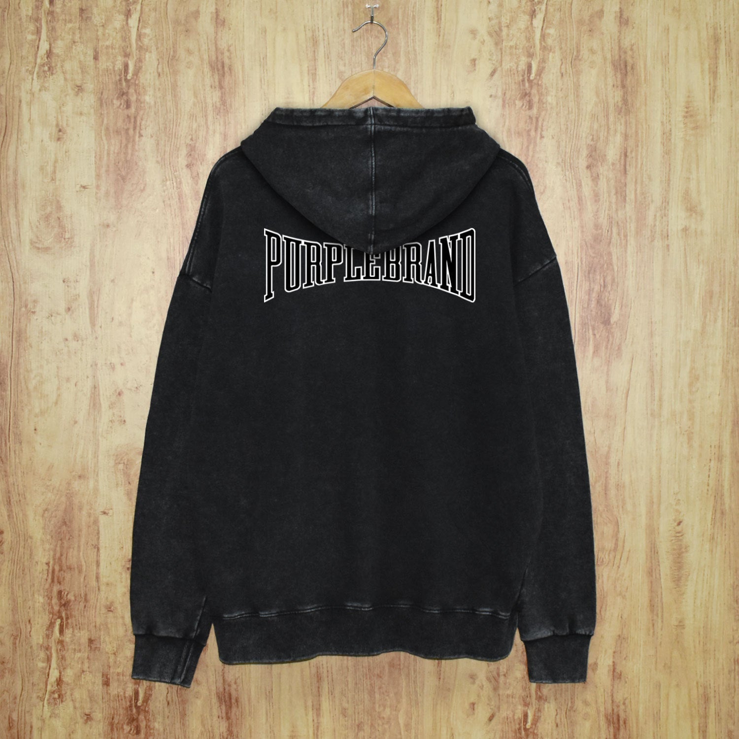 Purple Brand Distressed Hoodie Fashion Old Loose Hooded Sweater