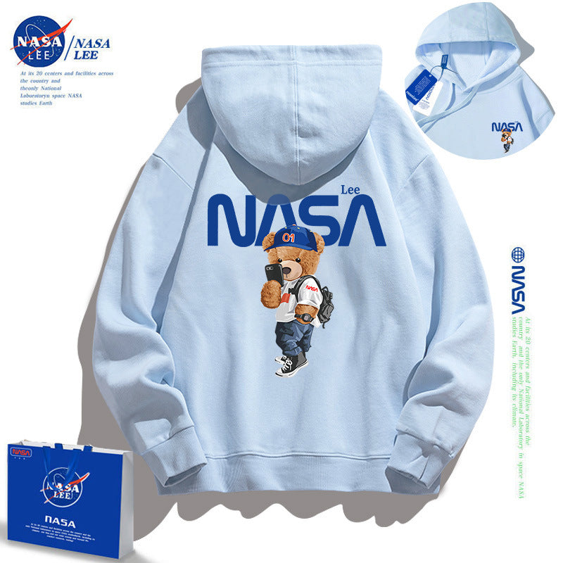 NASA Children Hoodie NASA Joint Name Children Sweater Hooded Bear Loose Thick