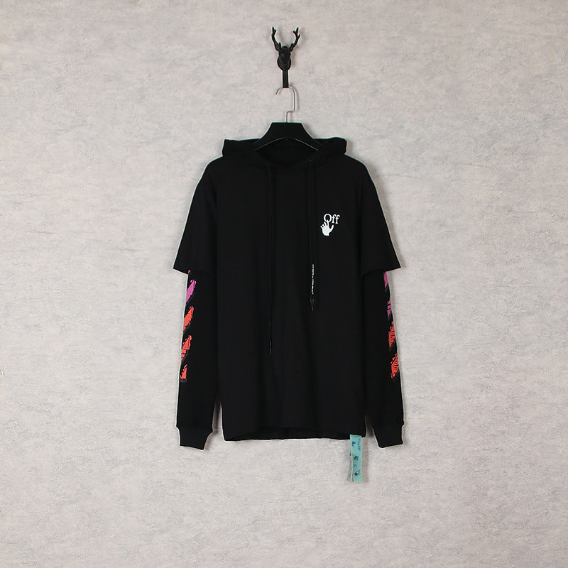 off White Hoodie Arrow Print Hoodie Sweater Men's and Women's Loose Coat