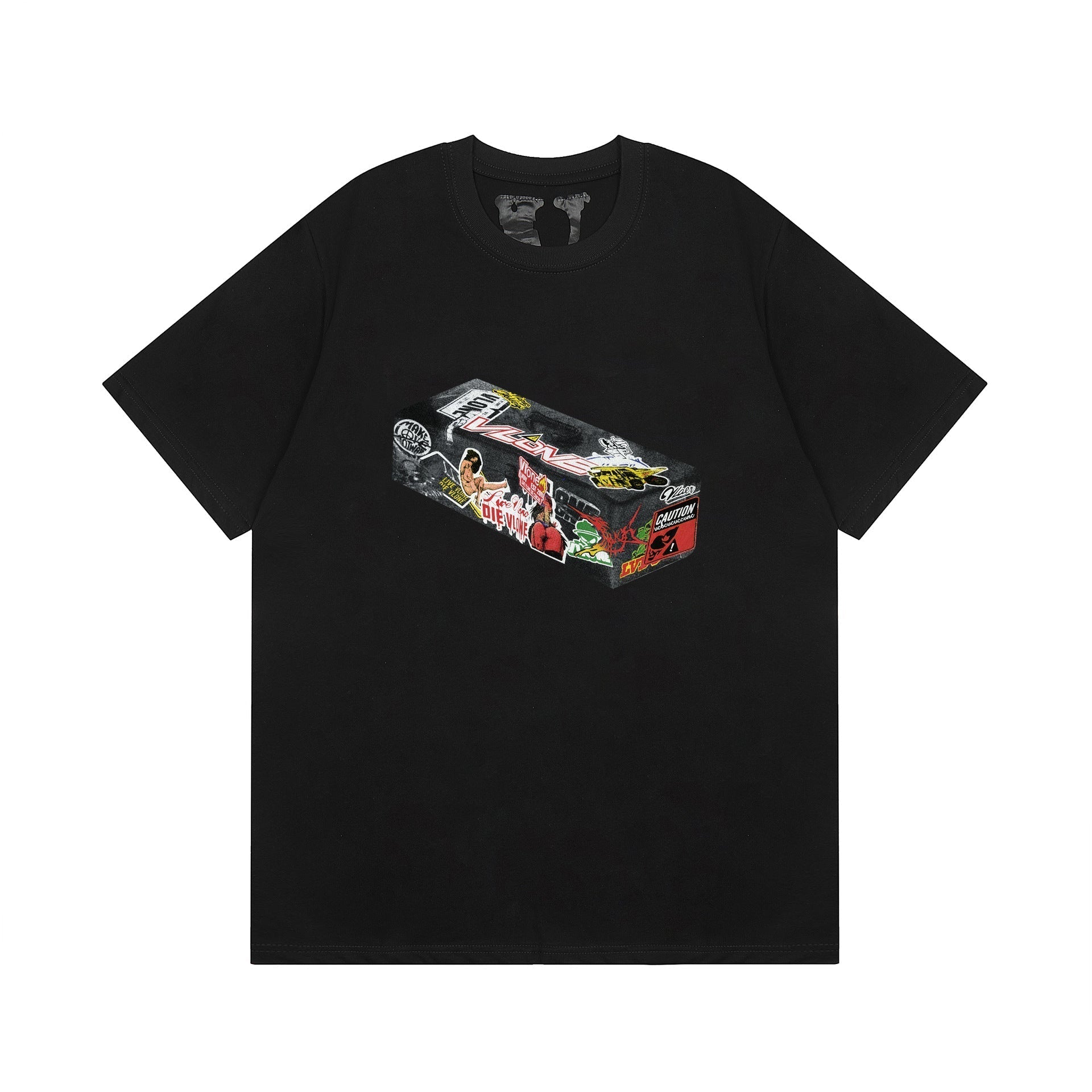 Vlone T Shirt Spring/Summer Pattern Crew Neck Pullover