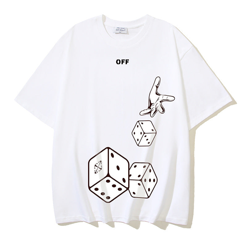 Off White T Shirts OW Scattering Arrow Pattern Crew Neck Pullover Short Sleeves