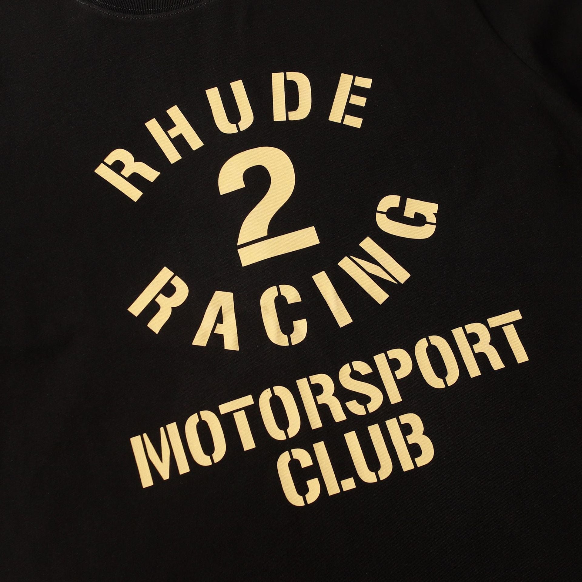 Rhude T Shirt Racing Club Alphabet Slogan Printed Short Sleeve T-Shirt