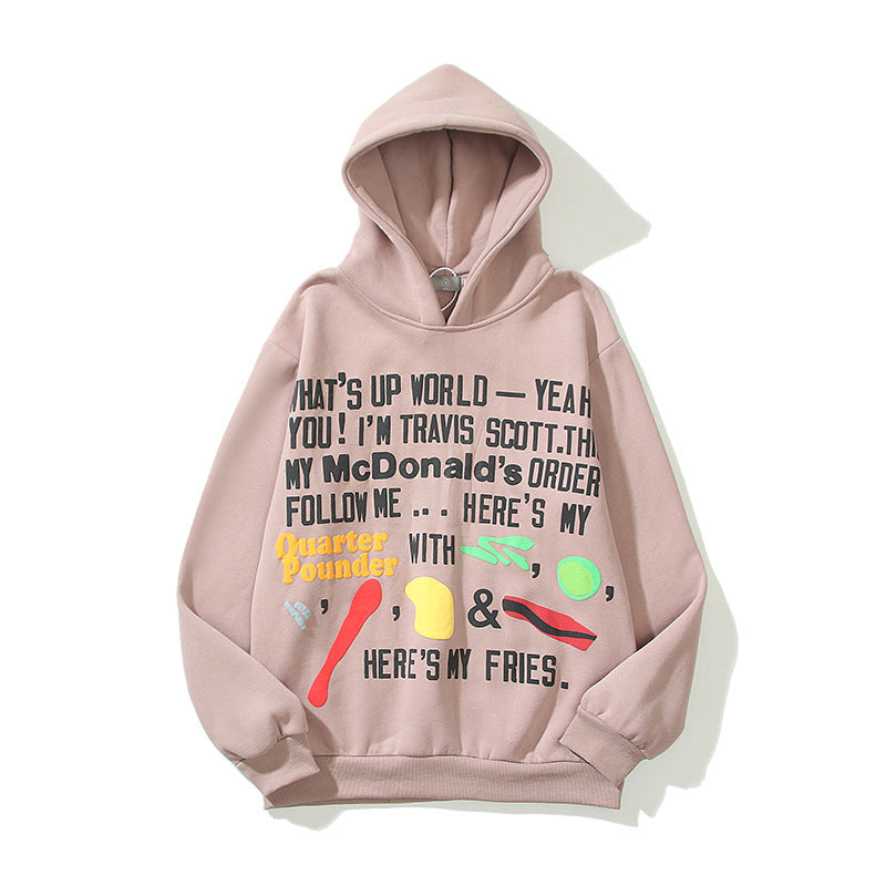Travis Hoodie Letter Printed Hoodie Men's and Women's Hoodies Coat