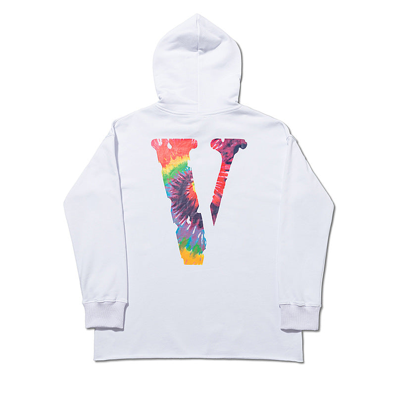 Vlone X Ray Hoodie 3d Reflective Letter Printing Casual Hooded Sweater Long Sleeve Men And Women