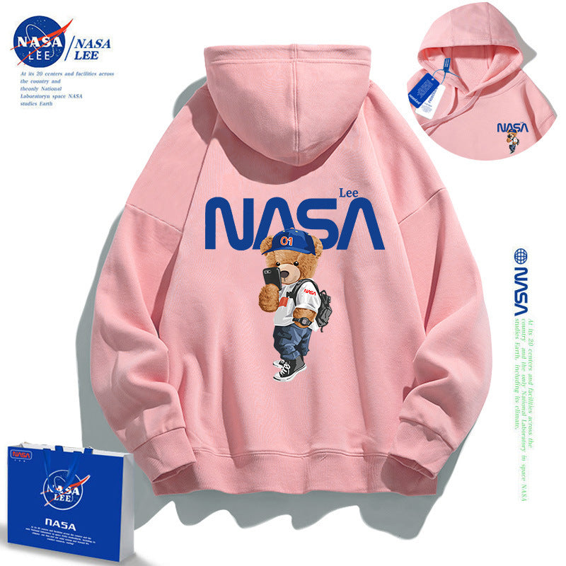 NASA Children Hoodie NASA Joint Name Children Sweater Hooded Bear Loose Thick