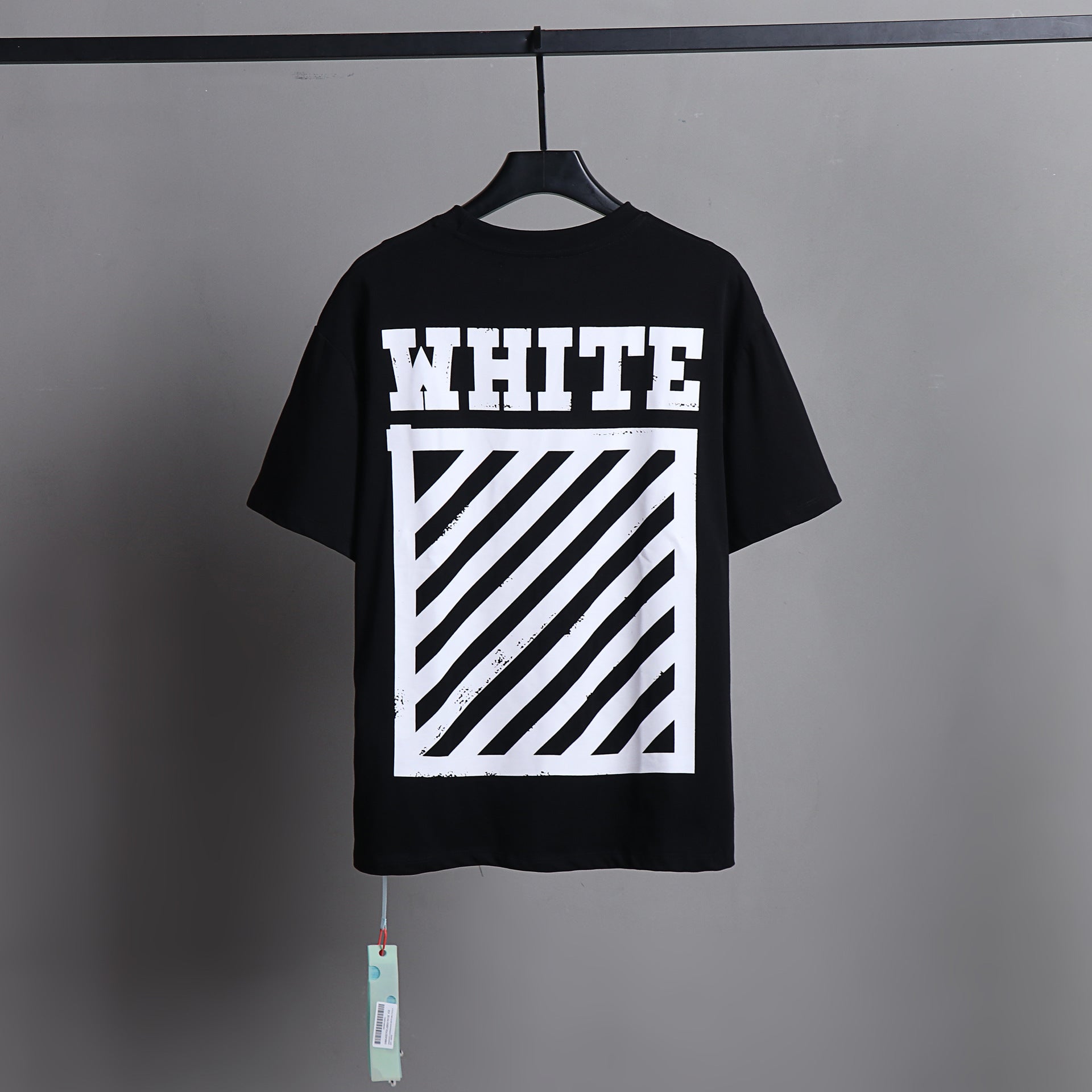 Ow T Shirts Striped Printed Men's and Women's Short Sleeves