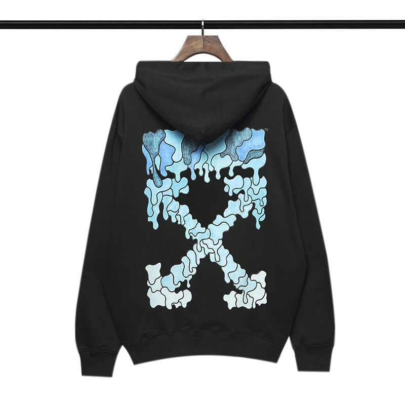 off White Hoodie Autumn and Winter Printed Hooded Long Sleeve Sweater Loose Bottoming Shirt