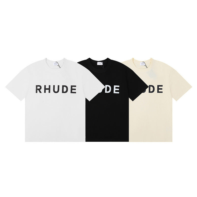 Rhude T Shirt Letter Logo Printed Short Sleeve T-Shirt