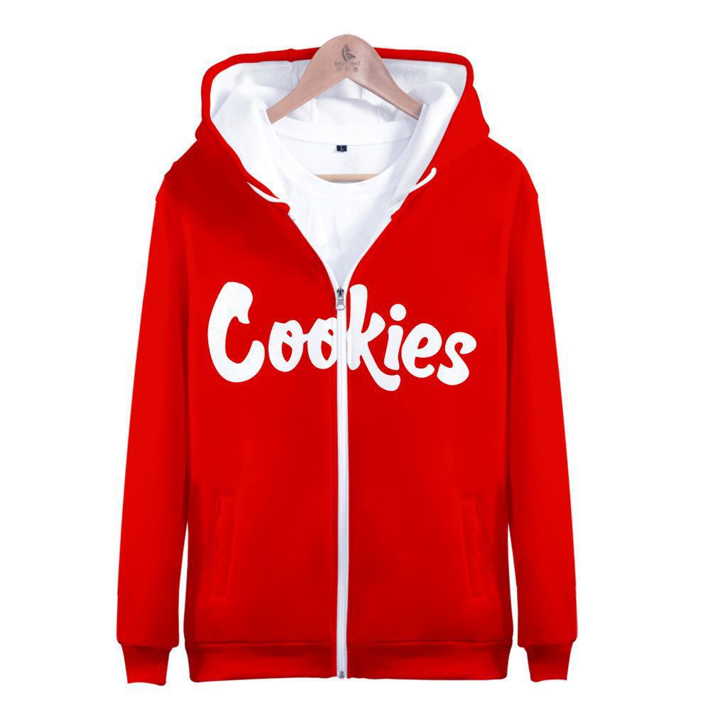 Cookies Hoodie Digital Printing Zipper Sweet Sweater