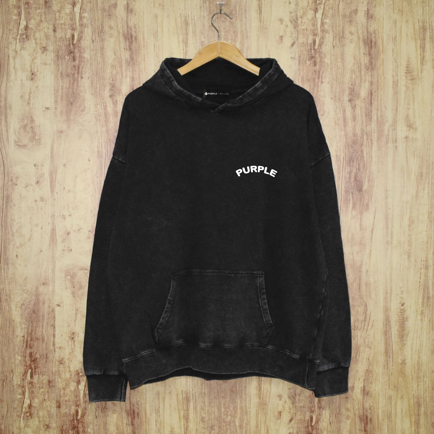 Purple Brand Distressed Hoodie Fashion Old Loose Hooded Sweater