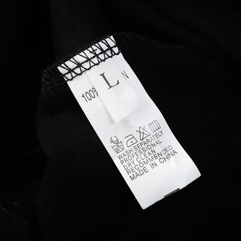 Denim Tears T Shirts Flame Wood Cotton Printed Loose Short Sleeve T-shirt