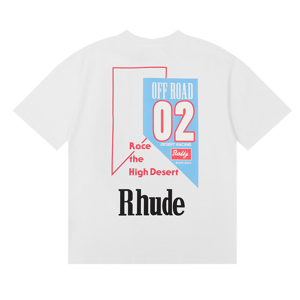 Rhude T Shirt Micro Track Letter Print Short Sleeve T-Shirt