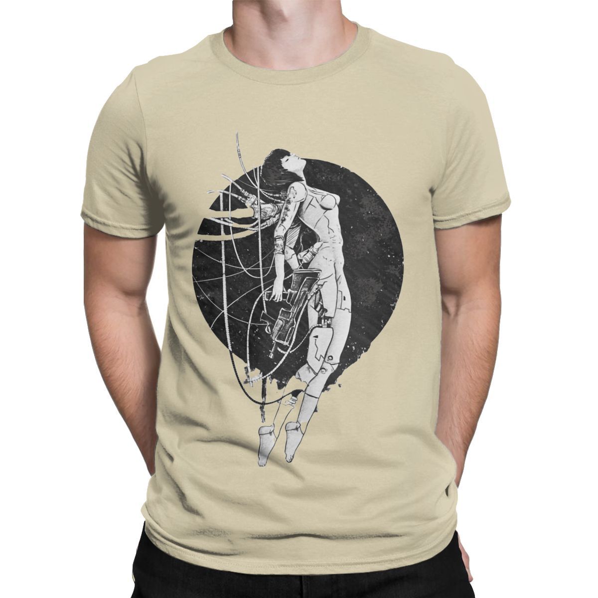 Ghost In The Shell T Shirts Men  Cotton Vintage T-Shirts